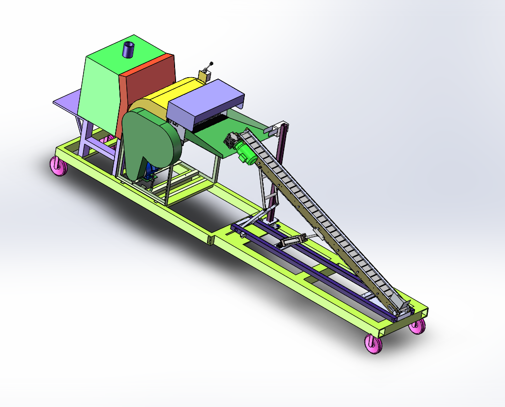 玉米秸秆揉丝机打包机设计（含三维+二维+说明书）